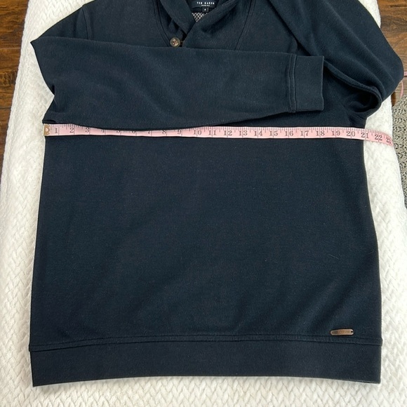 Ted Baker Blue Pullover Navy Sweatshirt Modal Blend Size 4 - Picture 5 of 17